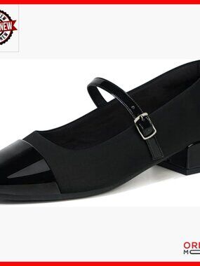 Orthopedic Mary Janes Low Heel Chunky Pumps for Bunions Comfort Work Shoes